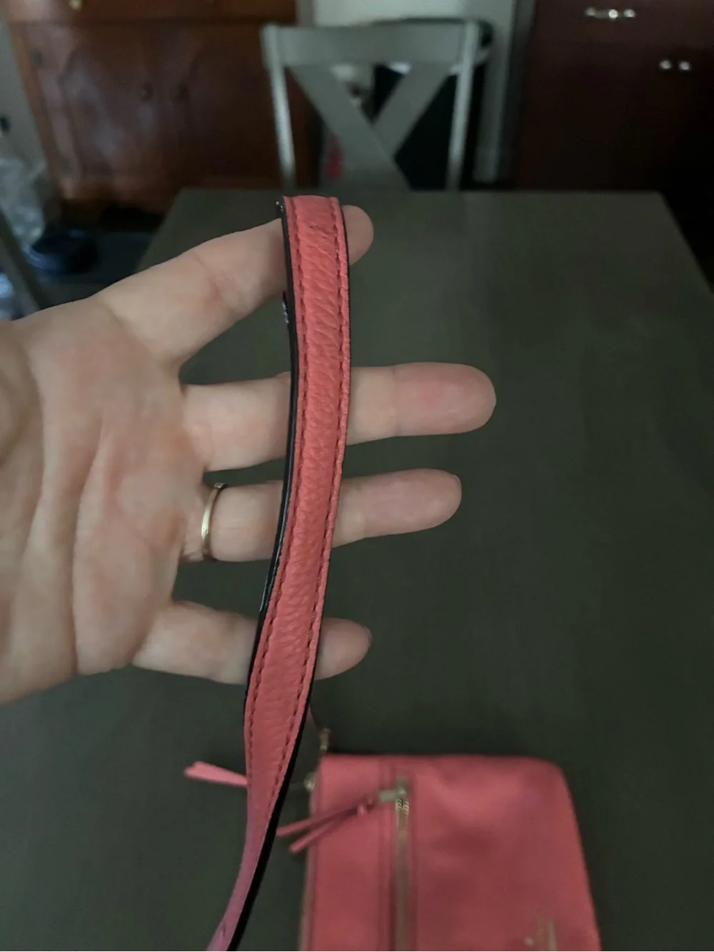 kate spade Pink Leather Crossbody with Front Zip Pocket